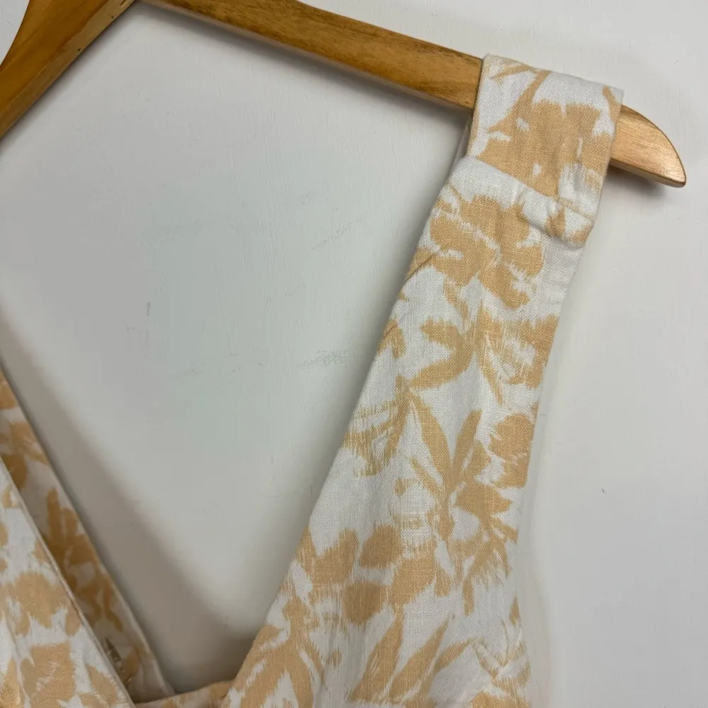 Abercrombie & Fitch Linen Blend Top Vest Sz Medium Floral Print - Image 7