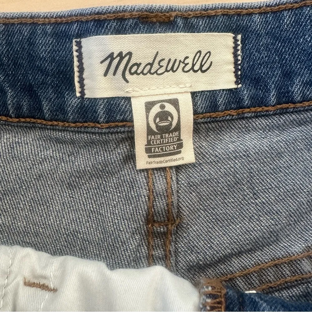 Madewell High Rise Long Denim Shorts - Image 7
