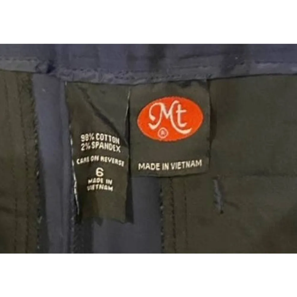 NWT ~ MT Navy Blue Capri Casual Dress Pants ~ Women's Size 6 - Image 4