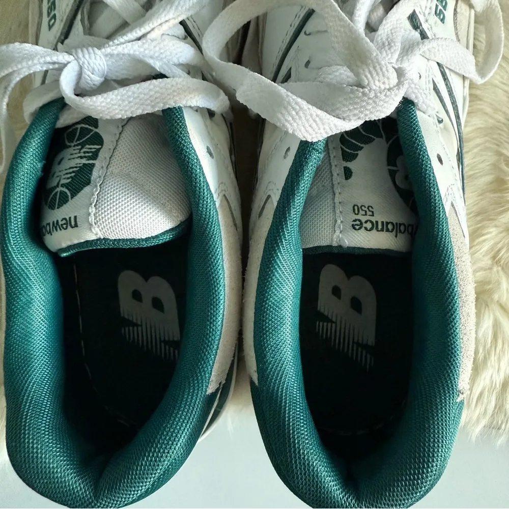 550 Vintage Teal/White Unisex Sneakers - Image 5
