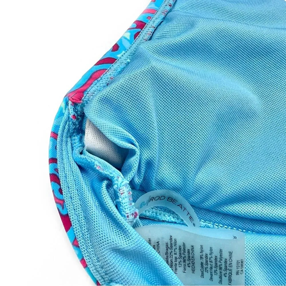 St. Tropez Printed Plunge Halter One-Piece Swimsuit 8 - Image 5