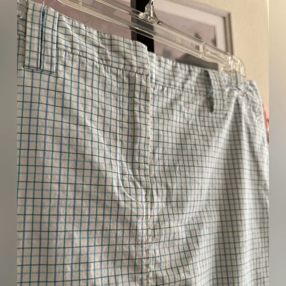 The Limited Stretch Classic Preppy Workwear Chic Neutral Retro Pencil Skirt Blue - Image 8