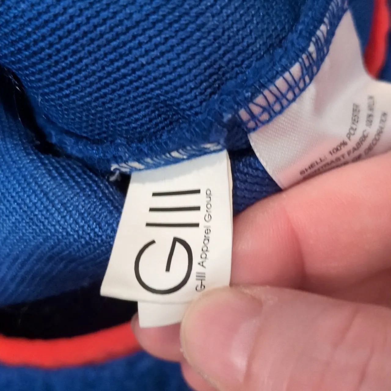 GIII Blue Red Fleece Buffalo Bills Pullover Size Small - Image 6