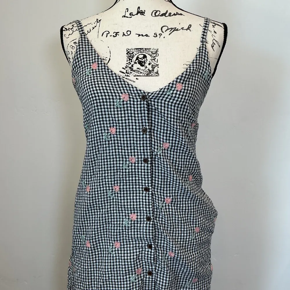 Anthropologie Everly Gingham Dress with Embroidered  Casual‎ Sundress S - Image 3