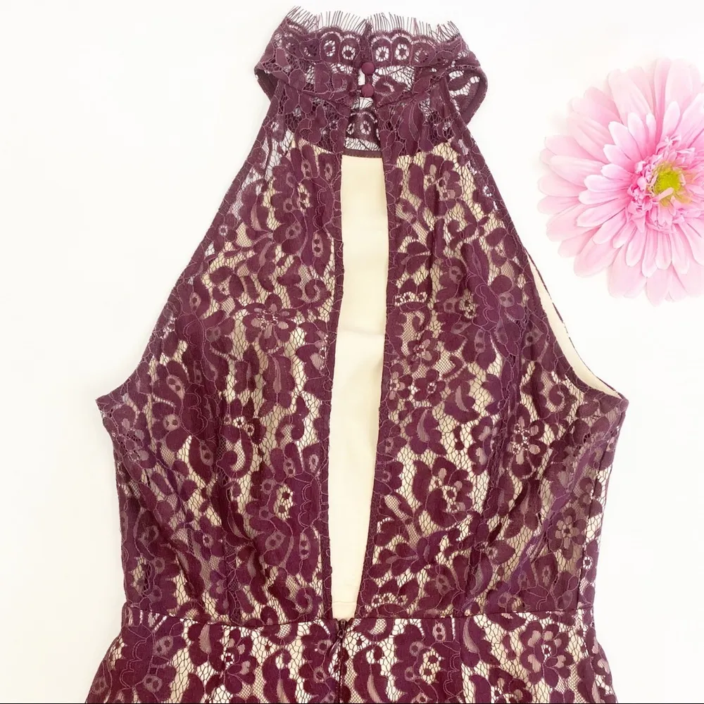 Keepsake The Label One Night Lace Dress: Fig (Wine/Burgundy) - Image 8