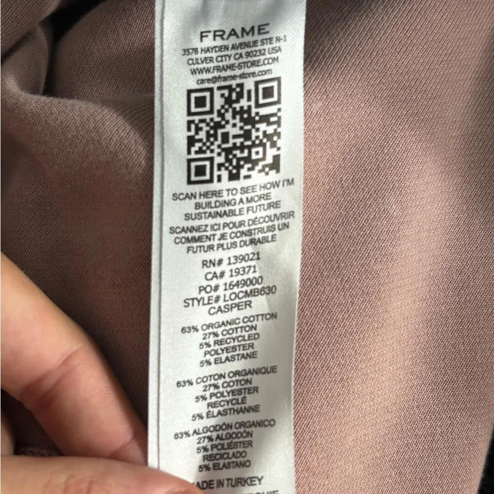 Frame Denim Stretch Cotton Le One Crop Mini Boot Casper Blue Jeans Size 26 - Image 16