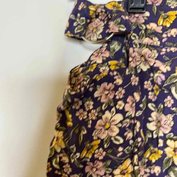 Elodie Floral Mini Skirt,‎ Navy Blue with Pink and Yellow Flowers, Large - Image 6