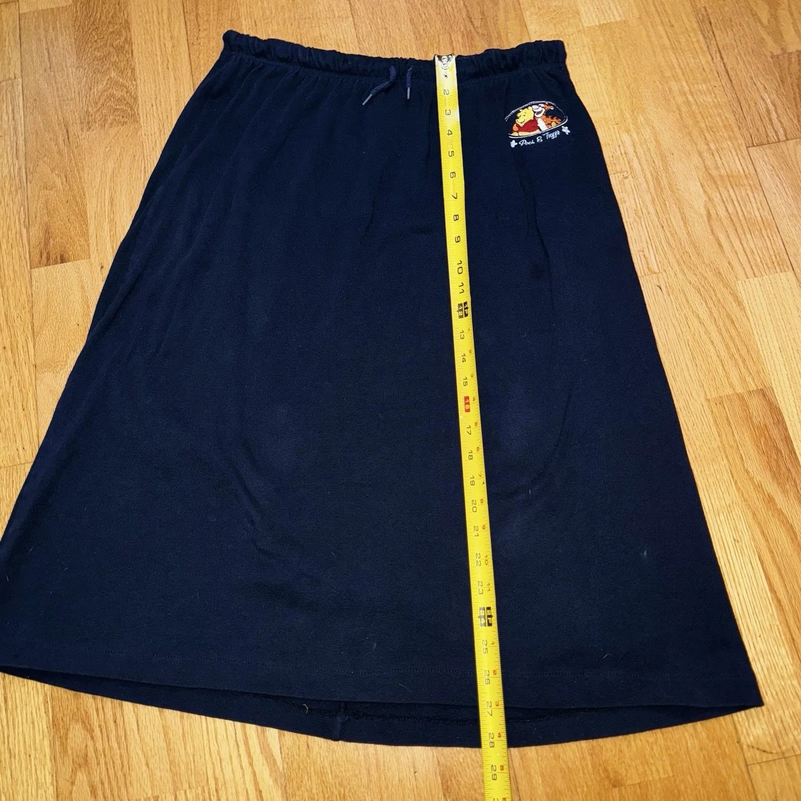 Vintage Disney Pooh & Tigger Women’s 90s/Y2K Embroidered Midi Skirt Navy Blue XL - Image 7