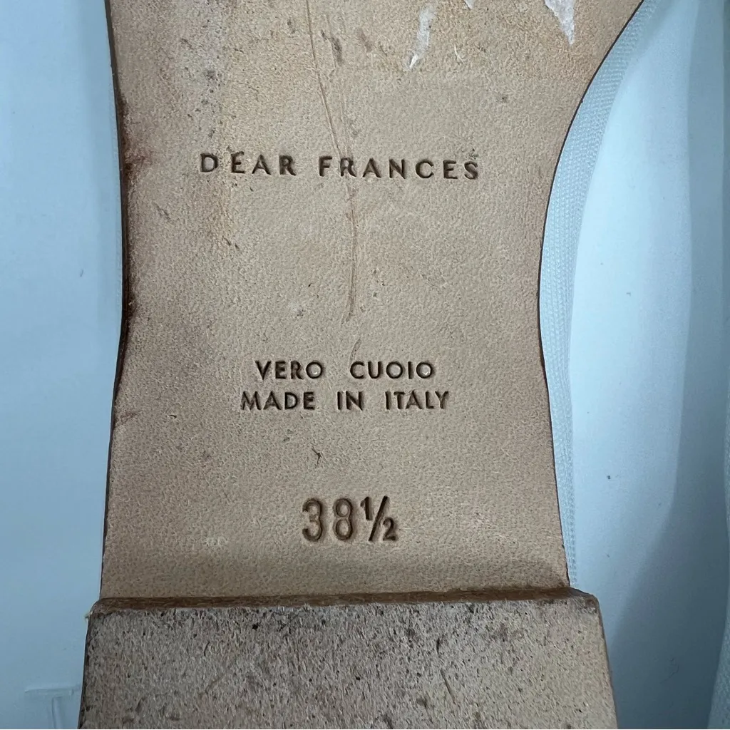 Dear Frances Balla White Mesh Ballet Flats size 38.5 - Image 2