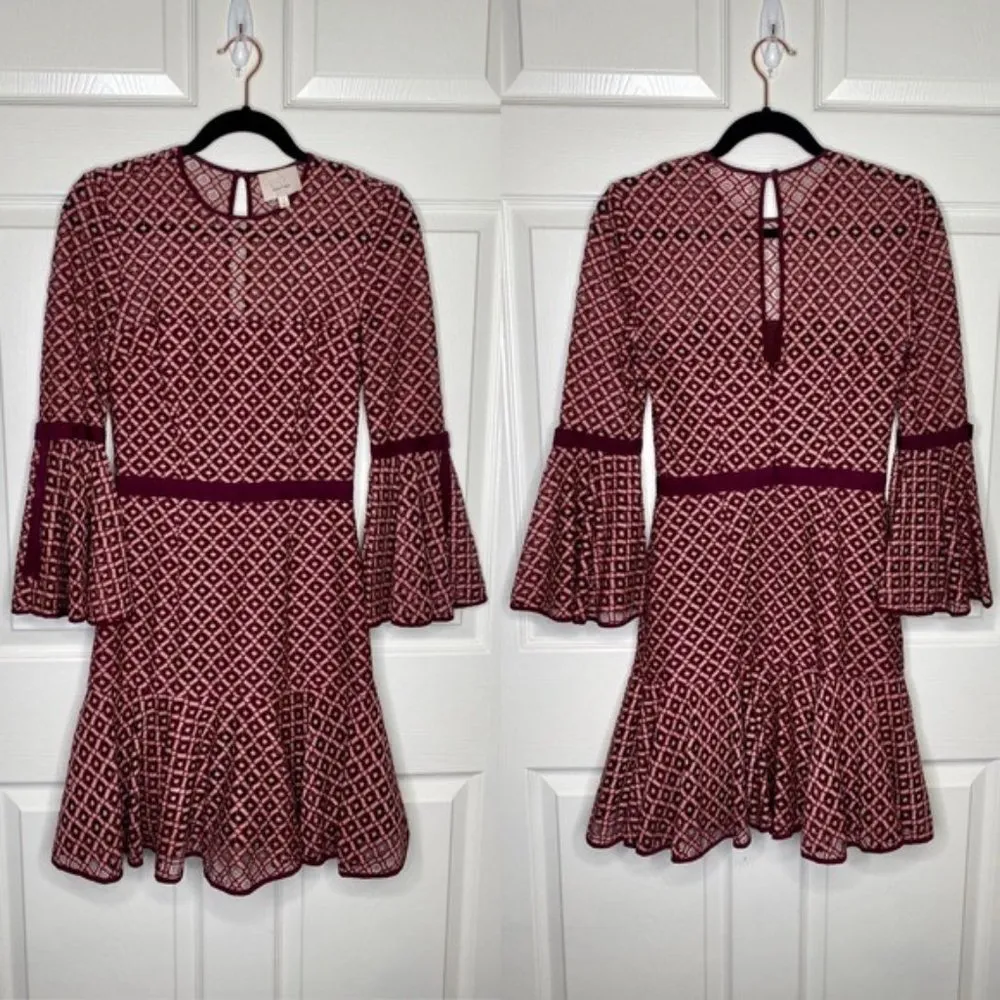 cinq a sept Cossette Lace Bell-Sleeve Dress - Image 3