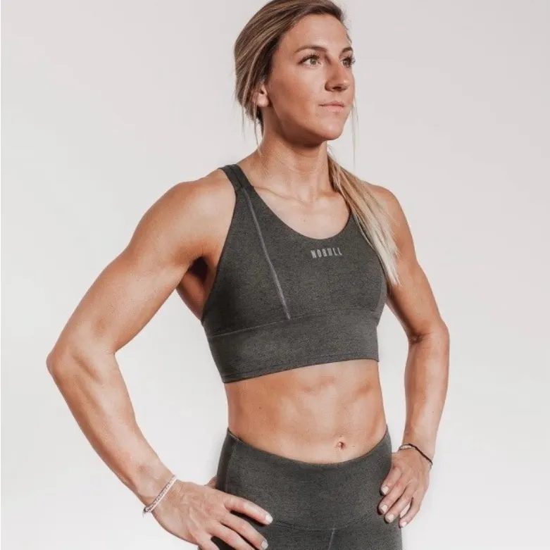 NWT NOBULL Women’s Wide Band Sports Bra - XS - Charcoal Heather - Image 5
