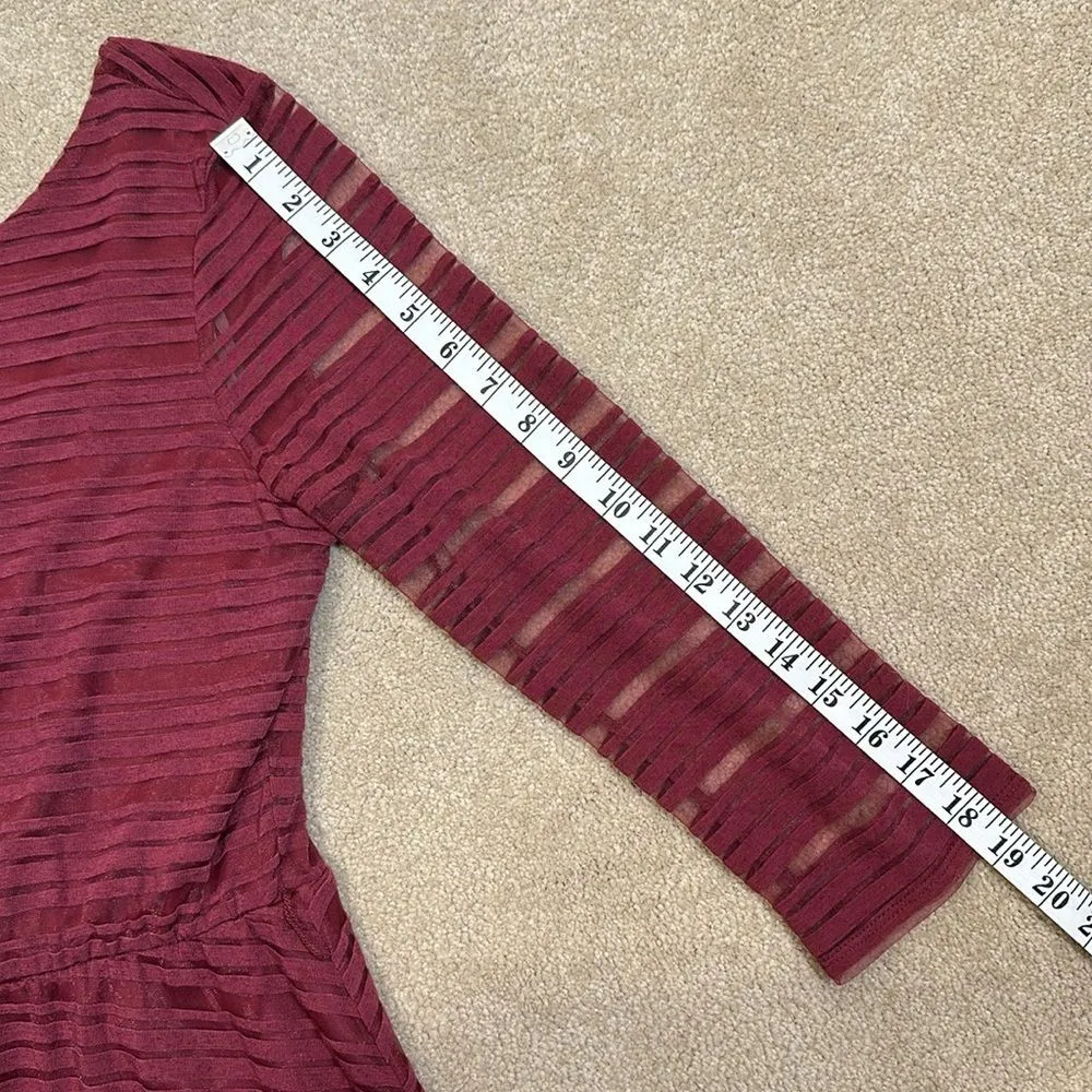 Lily Rose Longsleeve Lined Semi Sheer Sleeves Boat Neck Mini Dress Size XL - Image 5