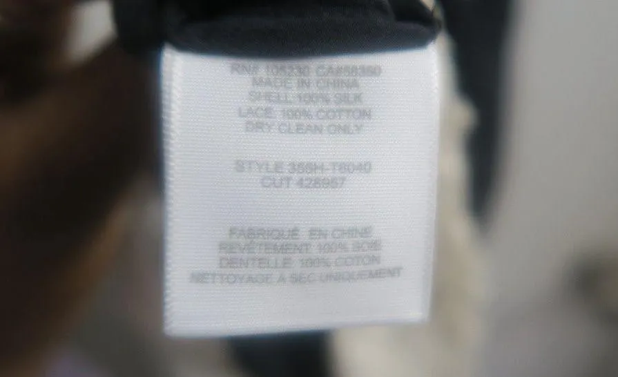 Joie silk lace tank top light weight blouse shirt spaghetti strap in black and cream size XXS.   - Image 10