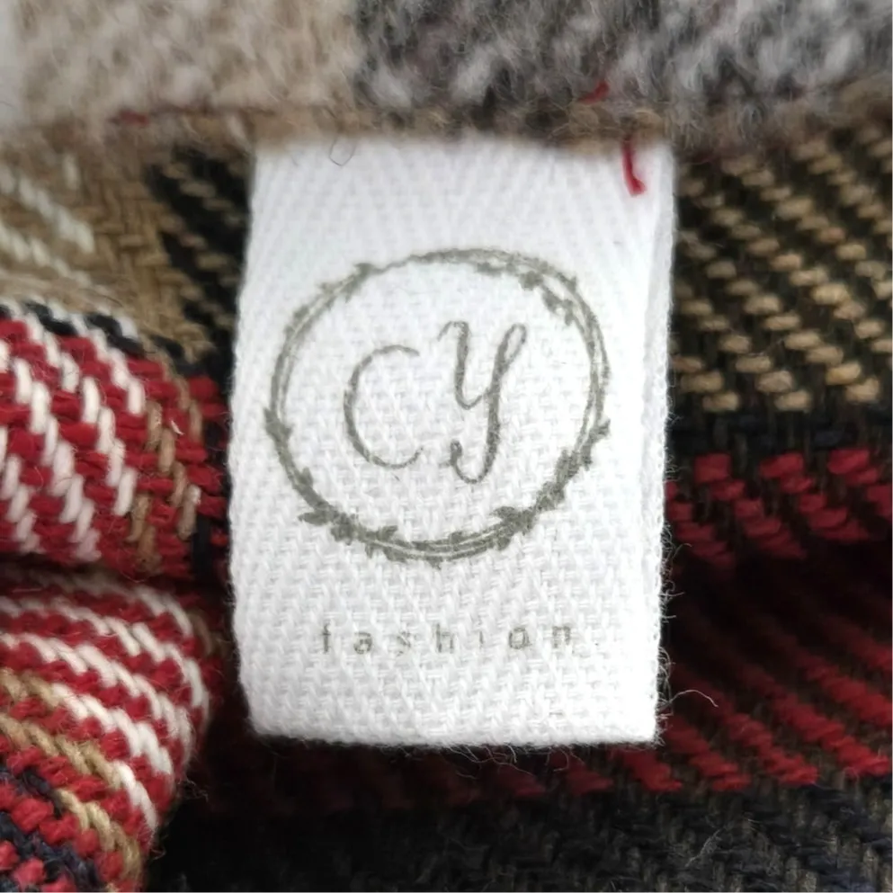 CY Fashion Shopper For Life Button Down Plaid Flannel Shacket Size 3XL NWOT Red - Image 3