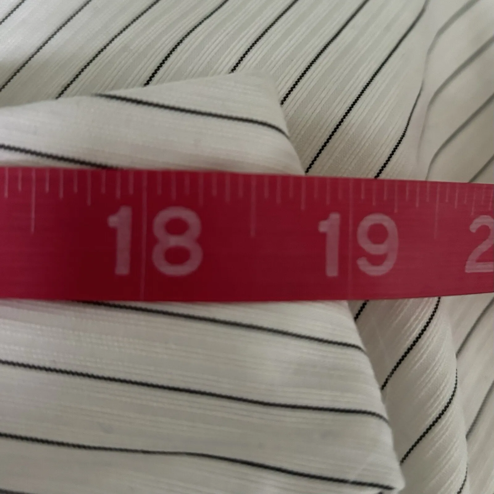 Lane Bryant White Pinstripe Wide Leg Lined Women's Pants Trousers Size‎ 16 - Image 8