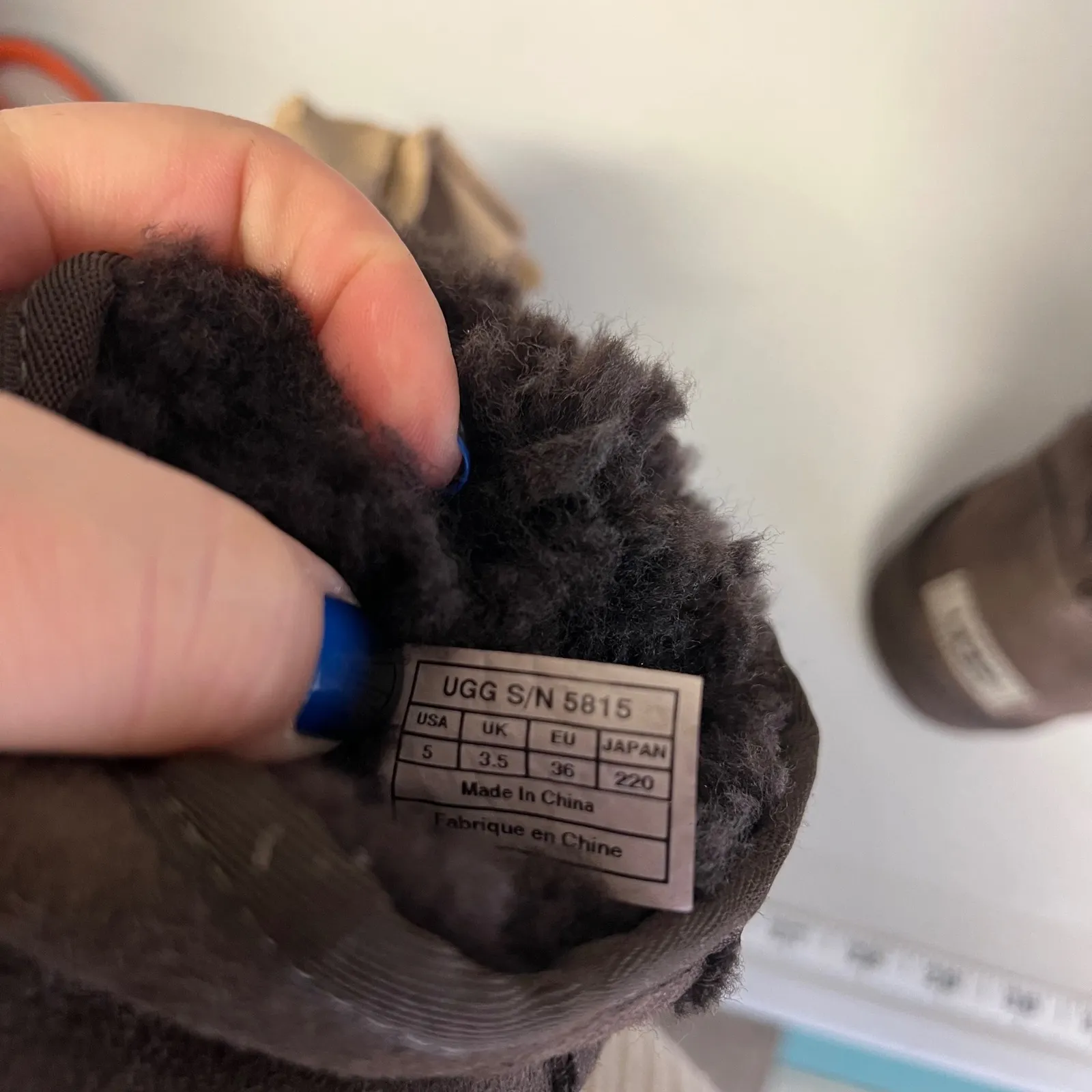 UGG Australia Tall Boots Brown Suede Sheepskin Lined Women Size 5 - Image 7