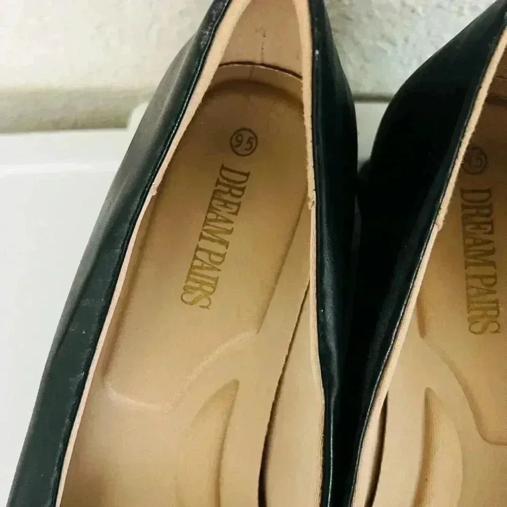 DREAM PAIRS Women's Chunky Heels Closed Toe Low Block Work Shoes Pointed Toe - Image 12