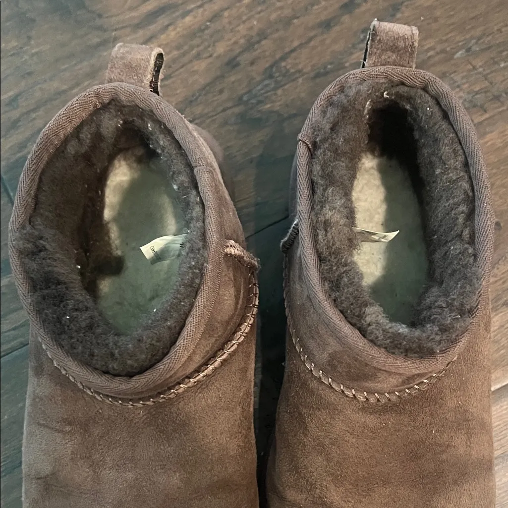 UGG Brown Ultra Mini Suede Boots 7 - Image 4