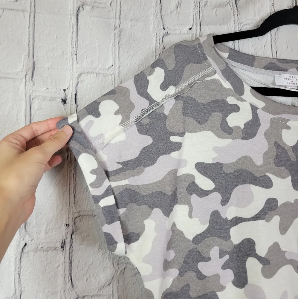 New Directions Studio gray camo short sleeve dress Size XL - Image 6
