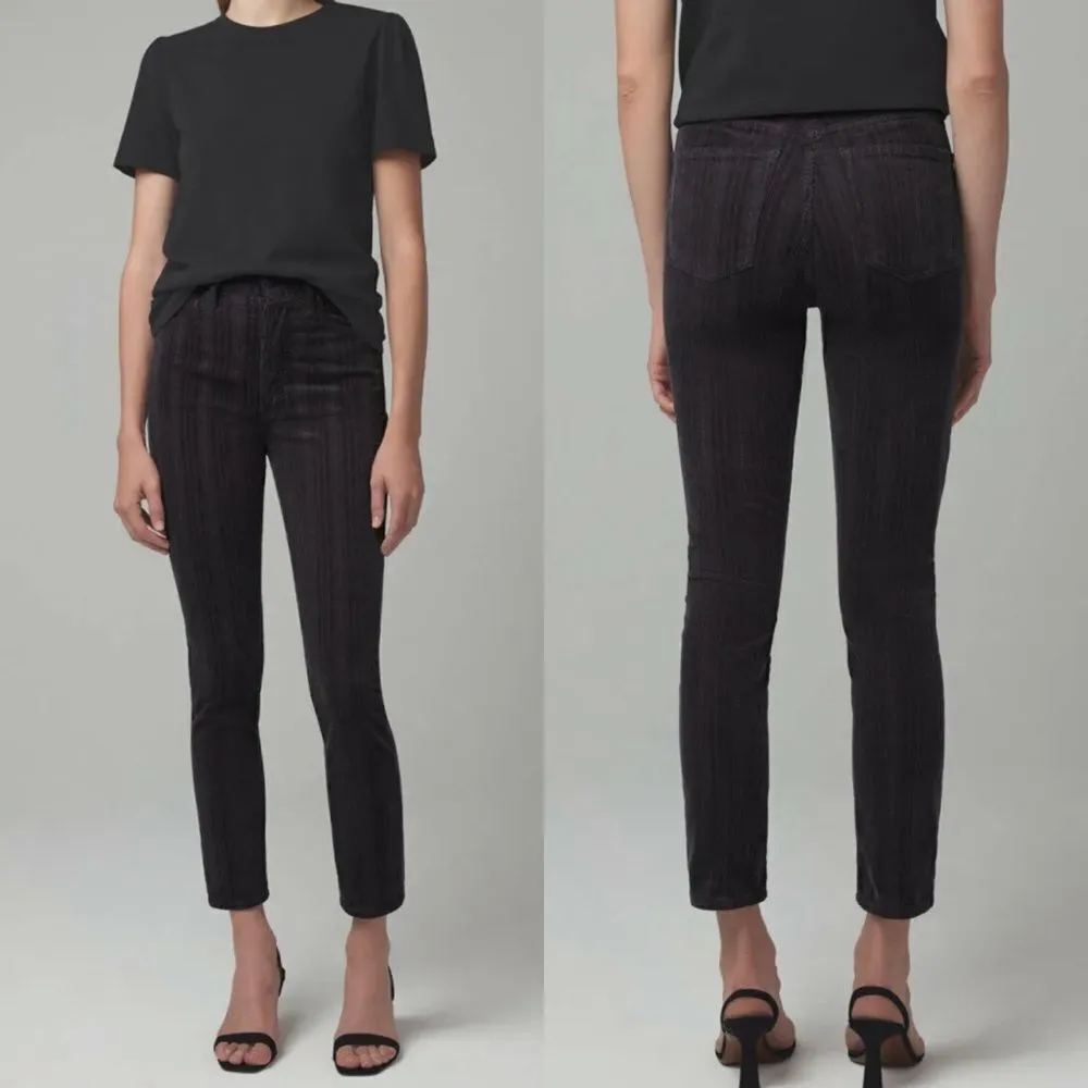 Citizens of humanity olivia high rise slim ankle corduroy‎ pants gray size 26 - Image 2