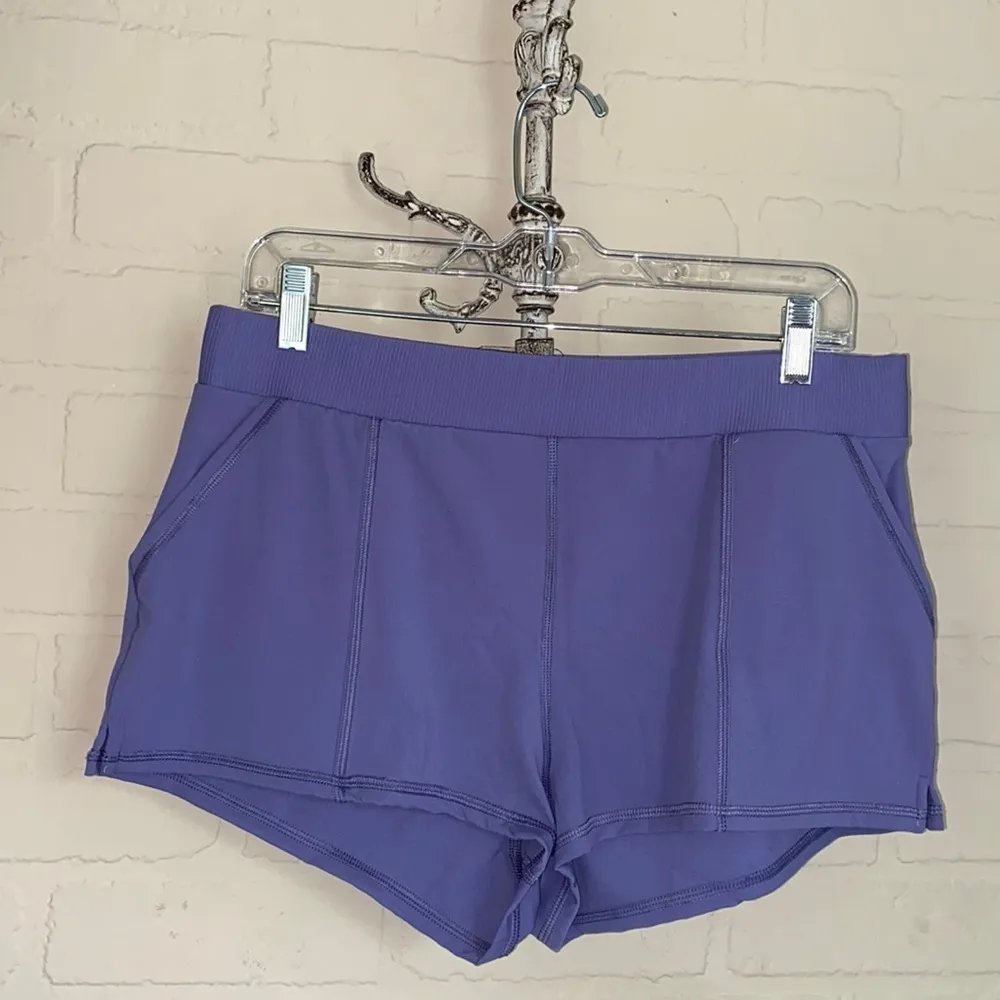 Free People shorts pocket movement medium purple NEW pull on - Image 2