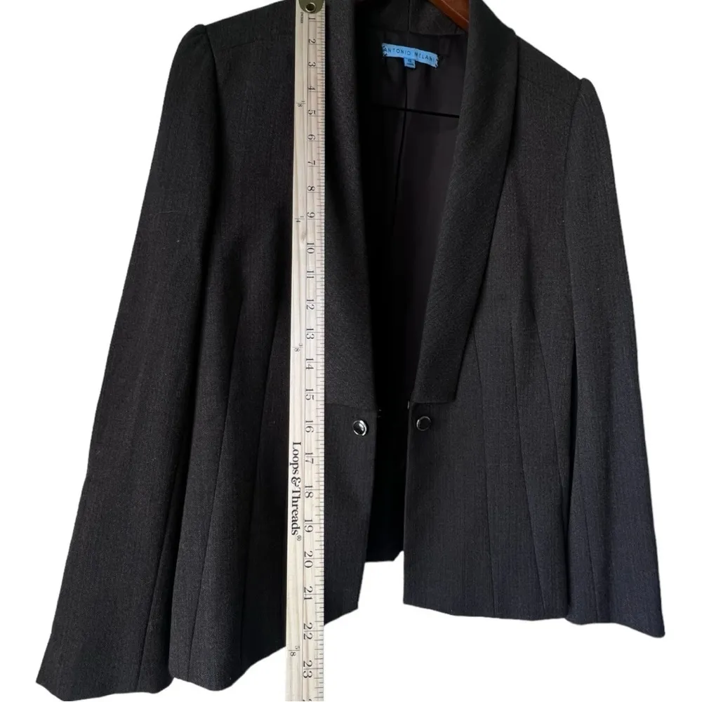 Women's Antonio Melani suits Blazer pant career two button front gray 12 & 8 - Image 11