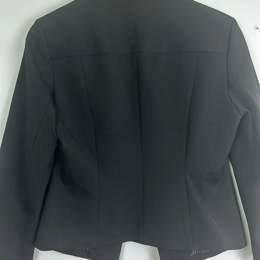Express Black Cut Away Blazer Lined 3/4 Sleeve  Size 6 Stretch Career Jacket - Image 11