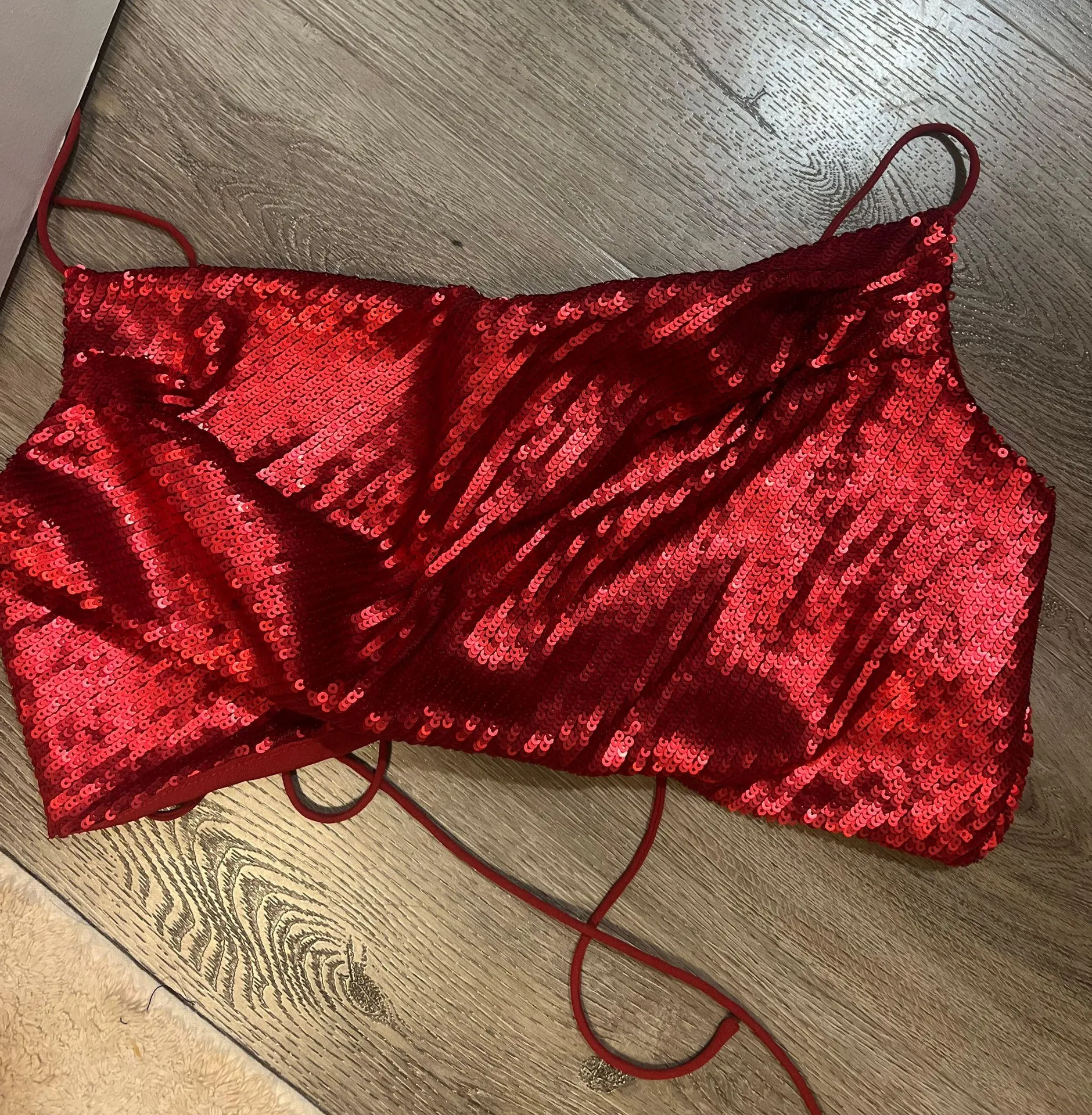 ZARA Red  Sequin Top - Image 2