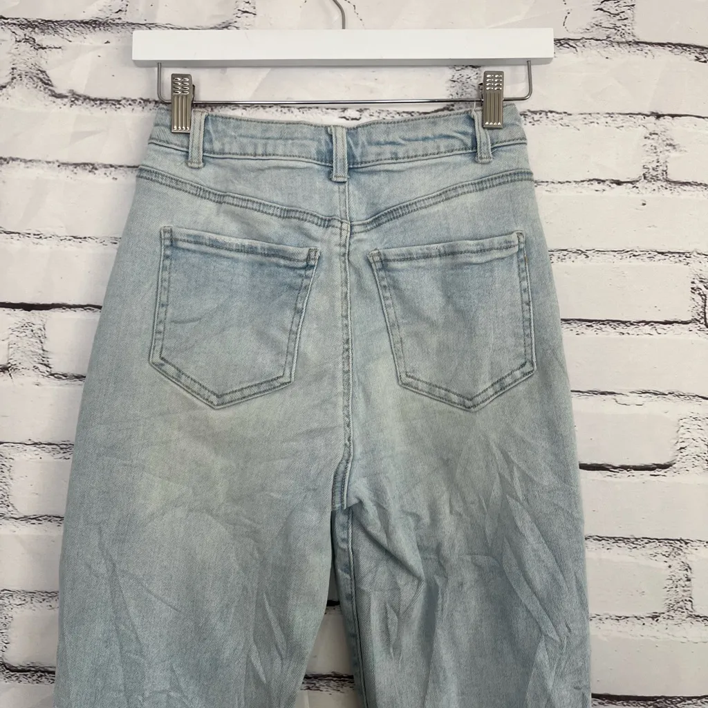 Wax Jean Collection Straight Leg Jeans Light Wash Distressed 3/26 Y2K Vintage - Image 9