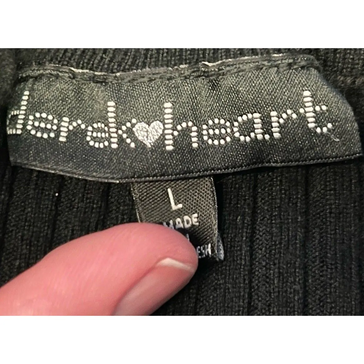 Derek Heart Women's Large Ribbed Stretch Scoop Neck Bodycon Mini Sweater Dress - Image 5