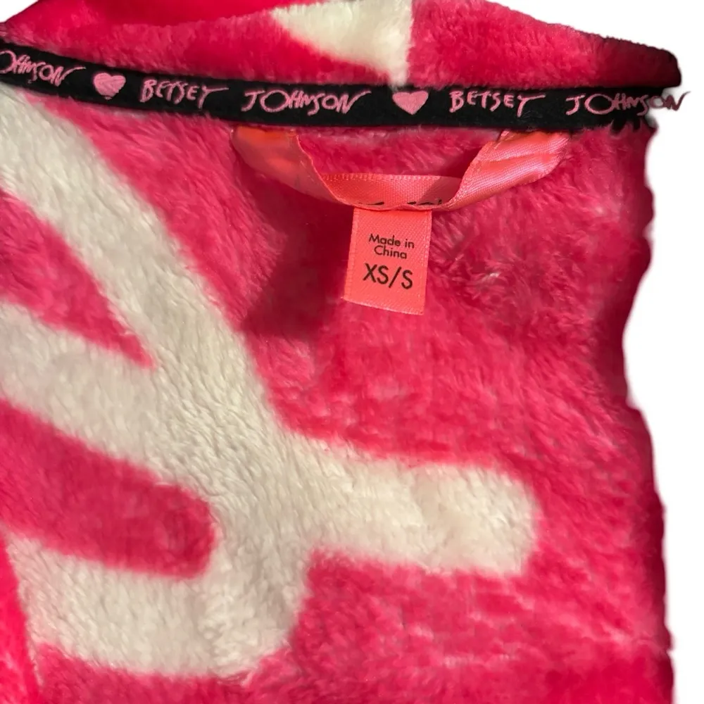 🌷Betsy Johnson Pop Art Love Pink Flush Robe Size XS🌷 - Image 5