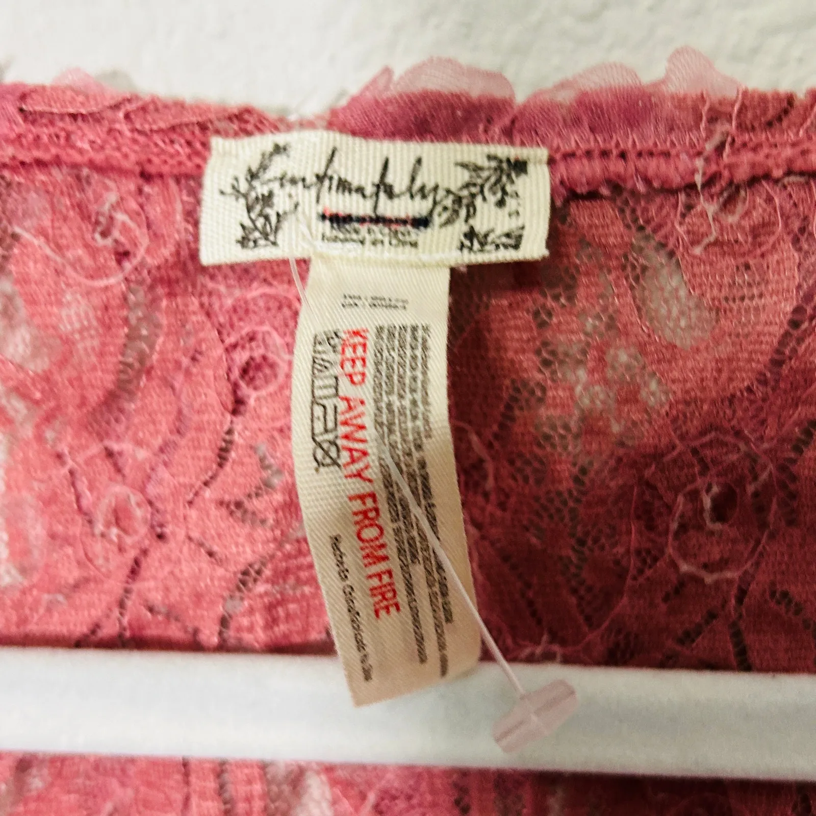 NEW Free People Intimately 2 Haute 2 Handle Pink Rosette Bodysuit Small Coquette - Image 5