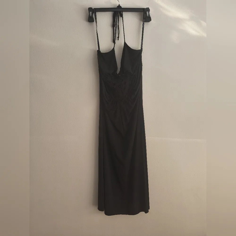 Rampage Black Y2K Halter Crochet Spandex Vintage  Dress Small - Image 5