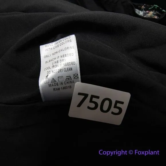 LOST + WANDER Madeline Long Sleeve Minidress In Black Multi Floral, size M - Image 15