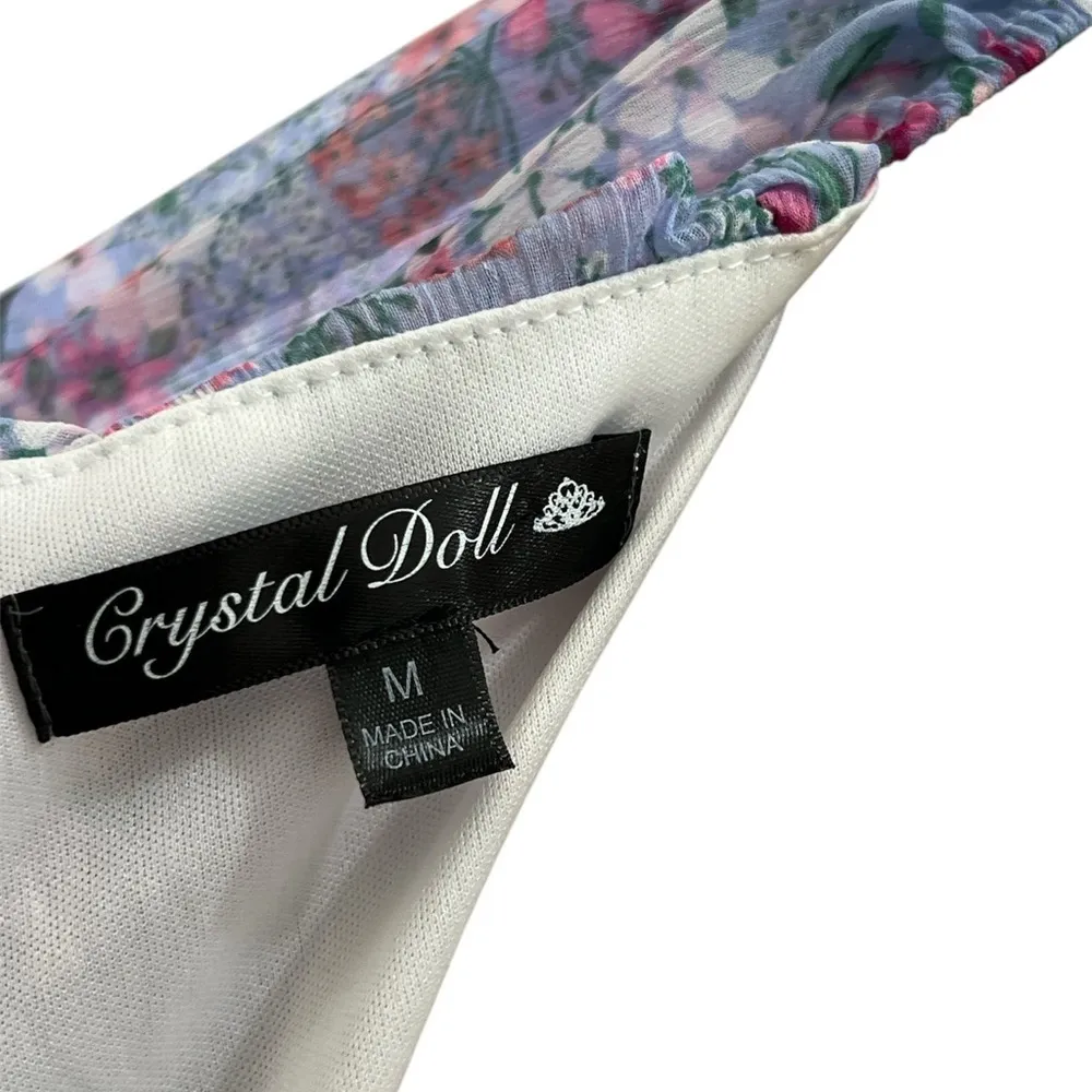 Crystal Doll Floral Ruched Fit & Flare Dress - Image 3