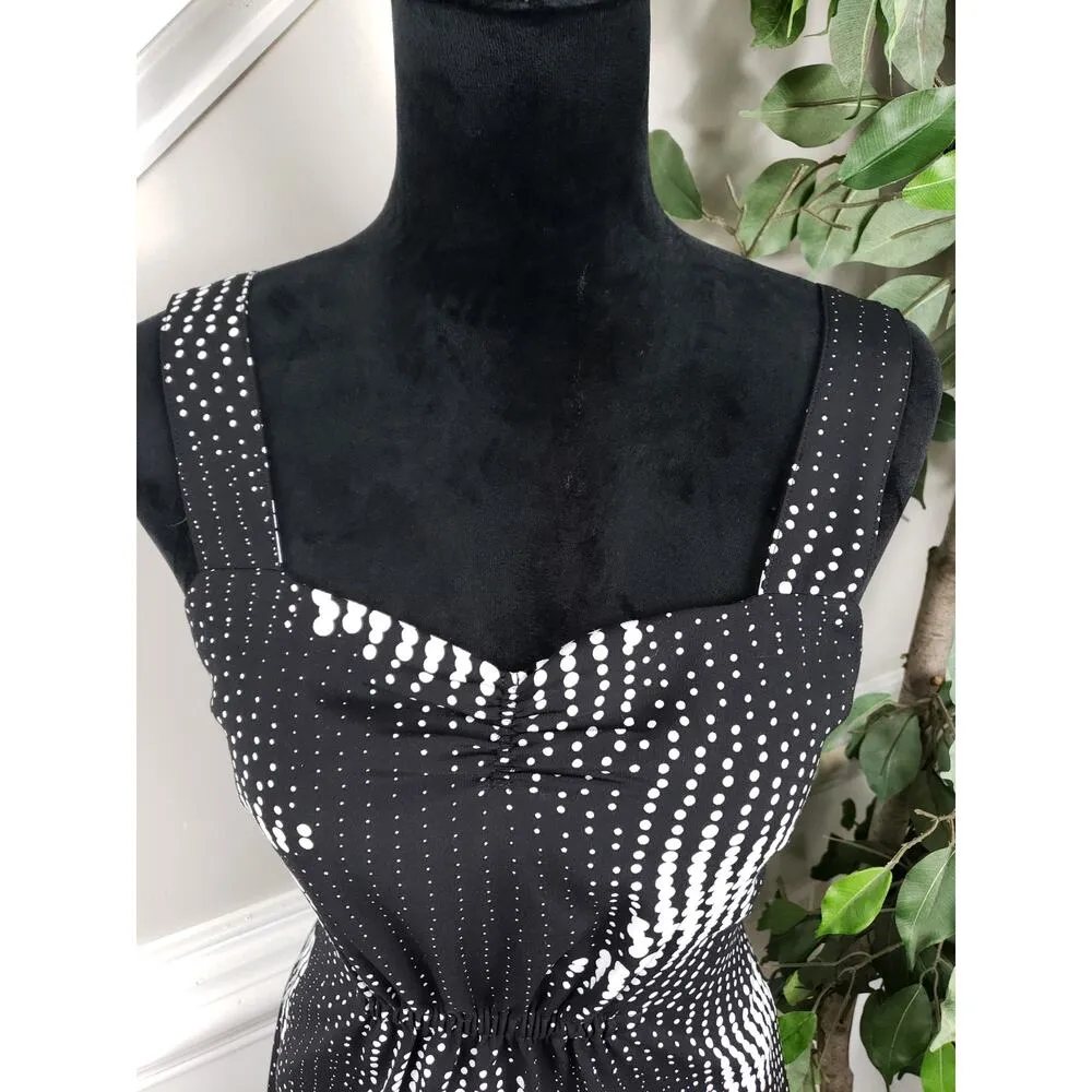 Kenneth Cole Women Top Small Black & White Polka Dot Printed Sleeveless Outdoor - Image 5