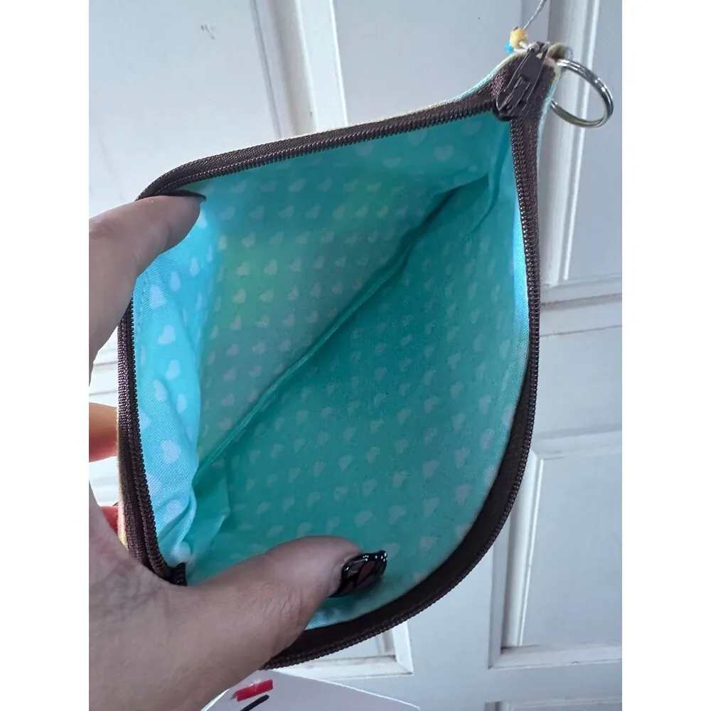 Braveri NWT Handmade Made In Hawaii Art Deco Wristlet Key Fob Pouch One Size Yellow - Image 5