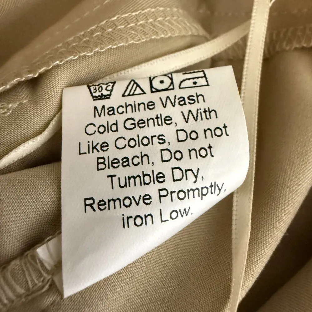 Petal & Pup Lexie Pleated Trouser Dress Pants Women's 8 Tan Cuffed Crop Career - Image 15