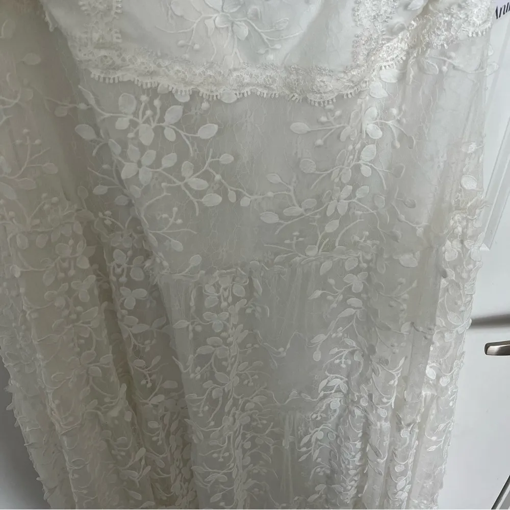 NEW Arula FLAWED White Floral Lace Maxi Dress Plus Size 0X NWT see photos - Image 8