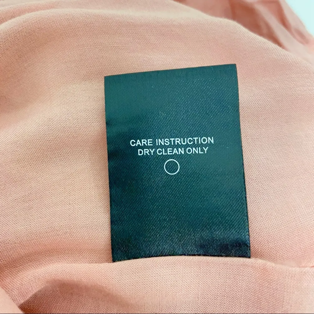 Tularosa  Essie Jumpsuit Open Back Linen Cotton Blend Blush Pink Flared Size S - Image 11