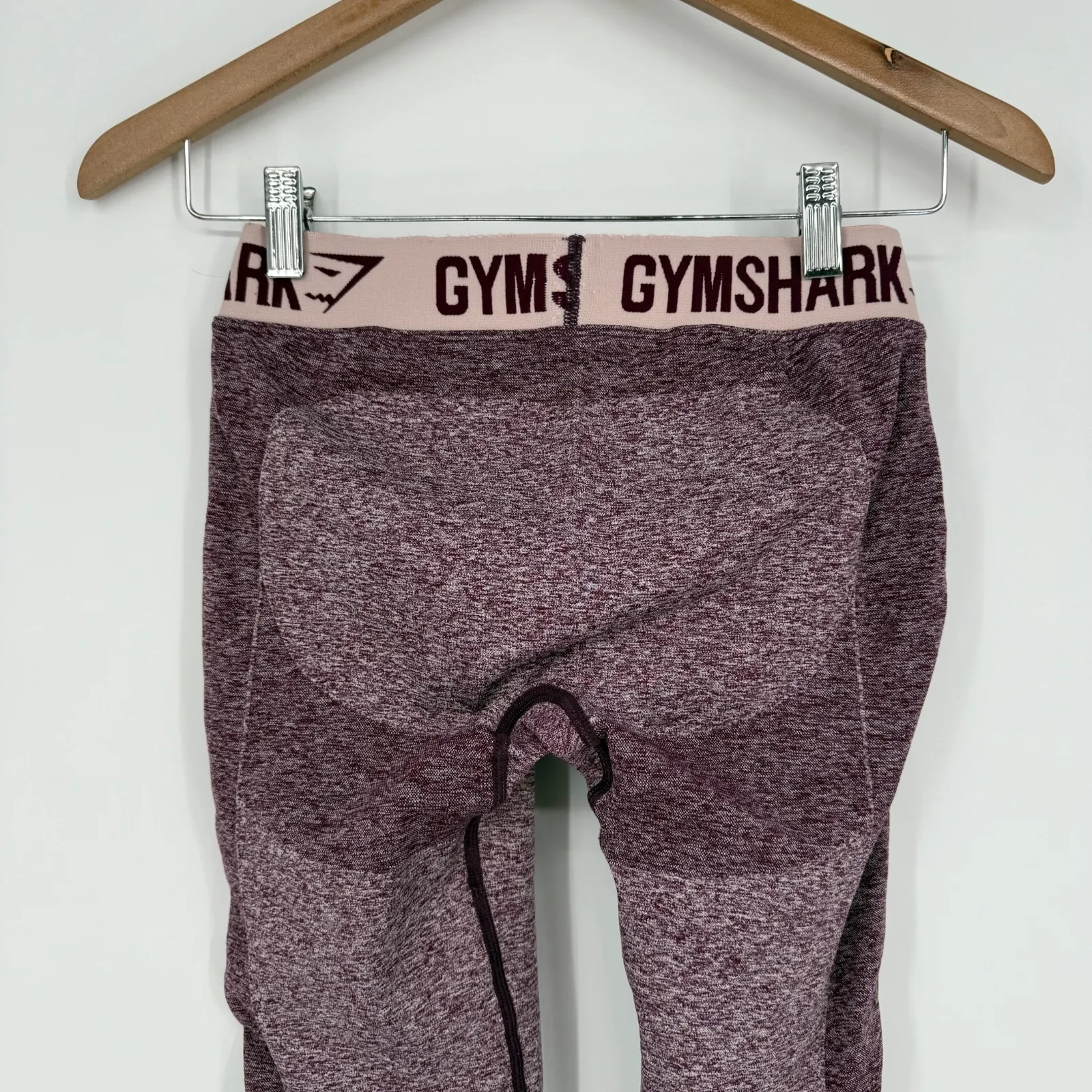 Gymshark Seamless Leggings Purple Heather Skinny‎ Leg Elastic Waist Womens Small - Image 4