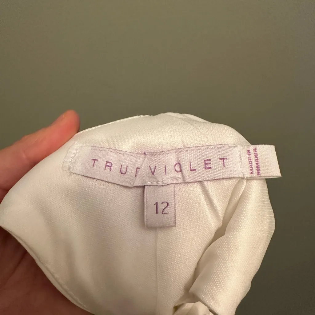 NWT True Violet Bridal Cap Sleeve Backless Maxi Dress in Ivory UK 12 / US 8 White Size undefined - Image 12