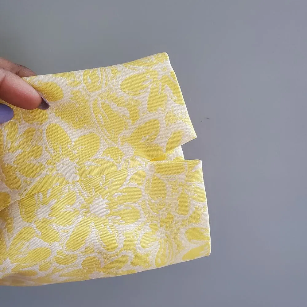 Kasper Yellow Floral Daisy Pattern Career Blazer 14 - Image 6