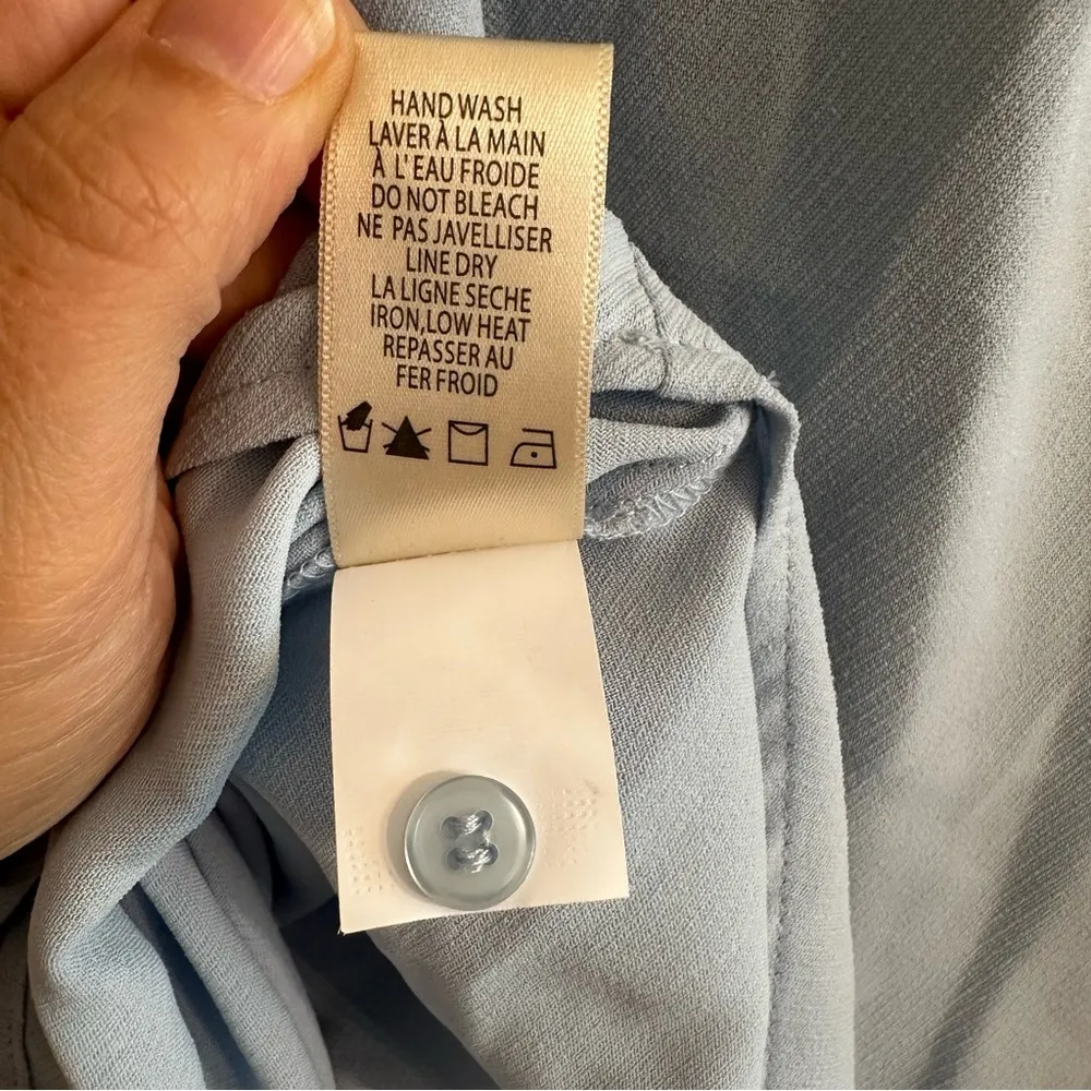 NWT Max Studio London Short Sleeve Blouse in Kent BLUE Women’s 3X cuff sleeve - Image 13