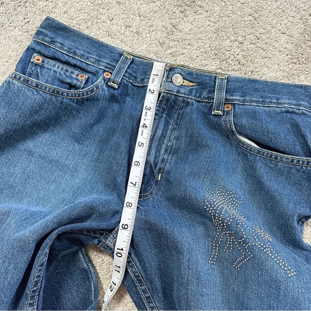 Old Navy Women’s Vintage Y2K Boot Cut Jeans Mid Rise Pony Bedazzled Size 10 - Image 13