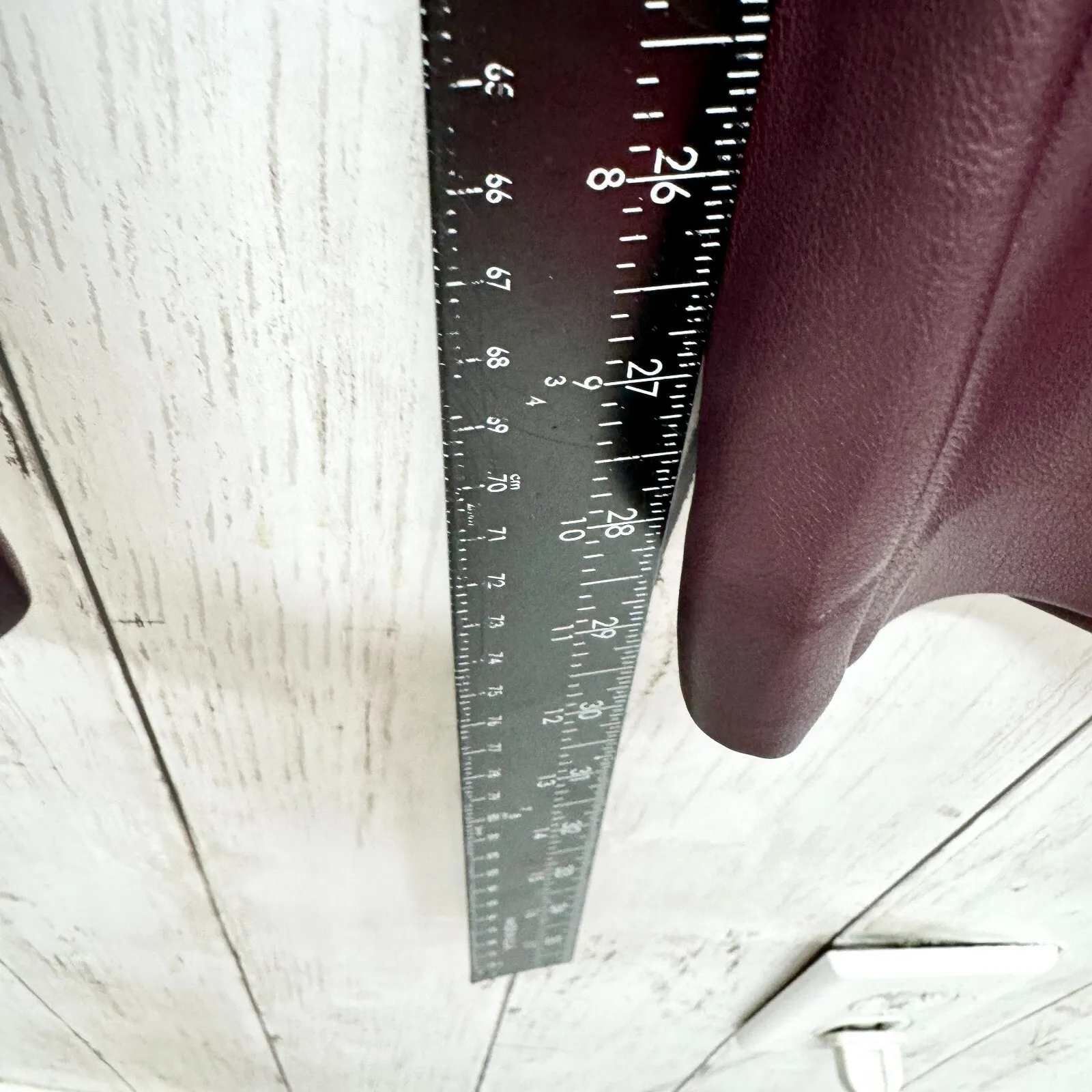 Express Pants Women Size 4L Brown Red Trousers Slim Faux Leather Pleated Pockets - Image 3