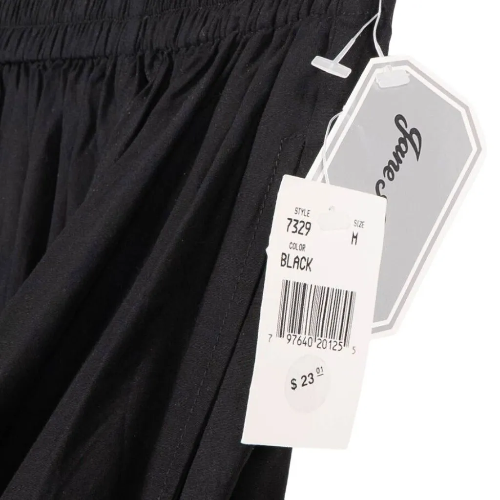 Jane Ashley Maxi Skirt M Womens NEW Eyelet Black Elastic Waist Rayon - Image 4