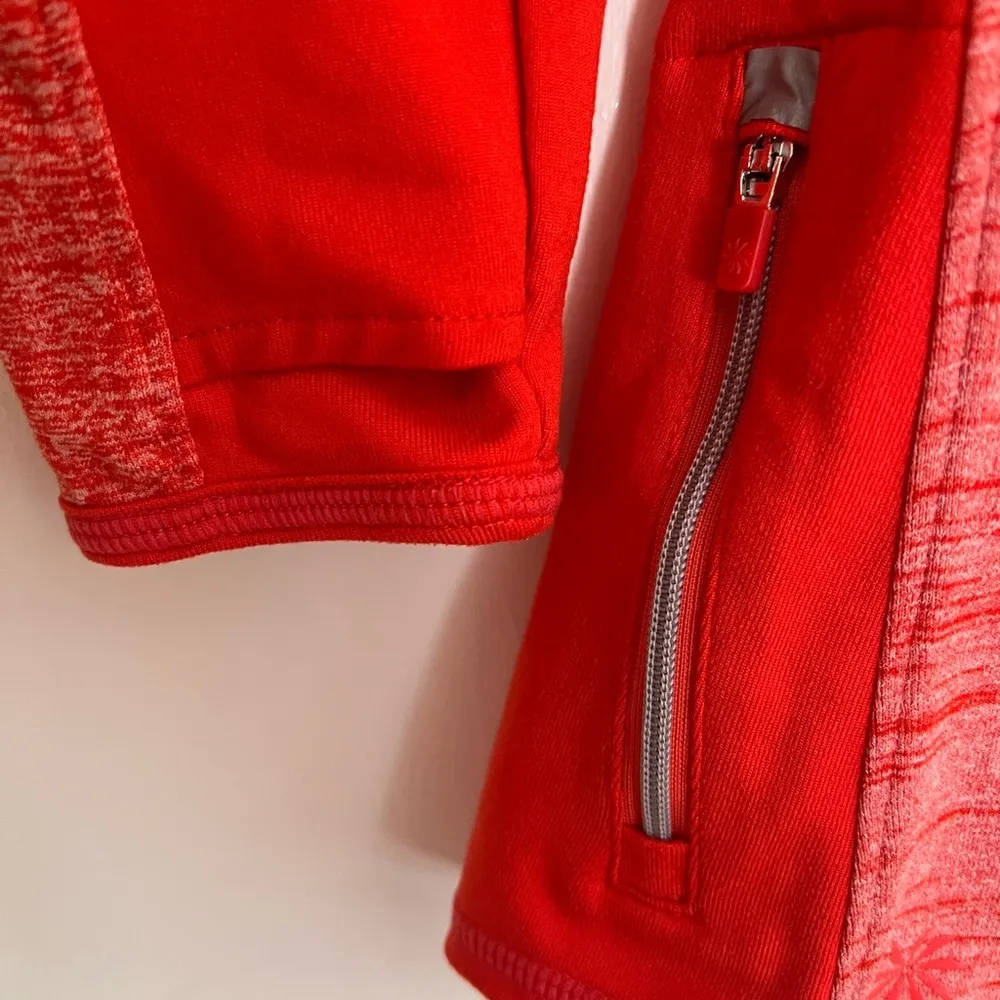 Athleta Quarter Zip Long Sleeve Top Sz.XS EUC Orange - Image 4