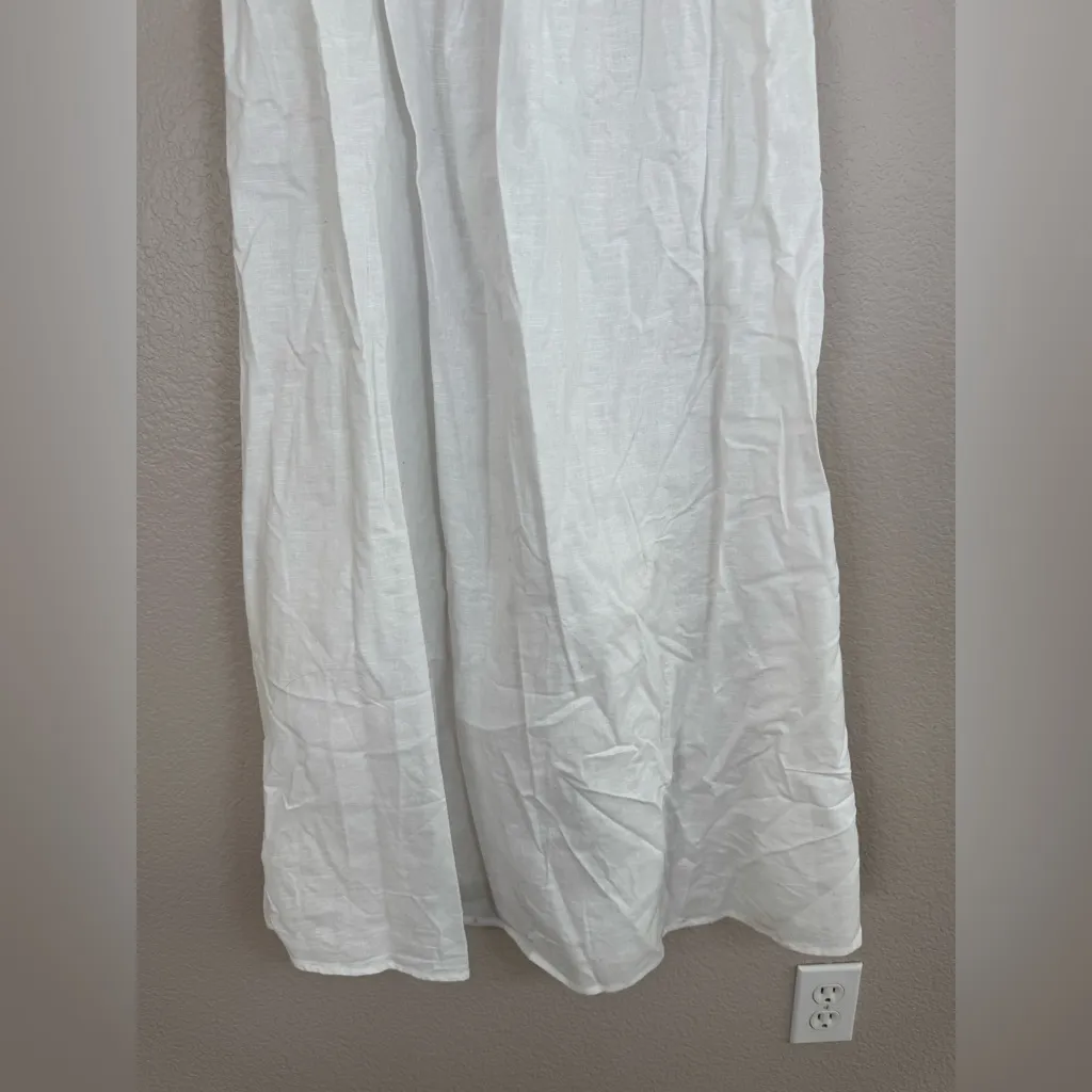 Revolve SNDYS Sofia White Linen Cotton Maxi Dress size Medium $109 - Image 9