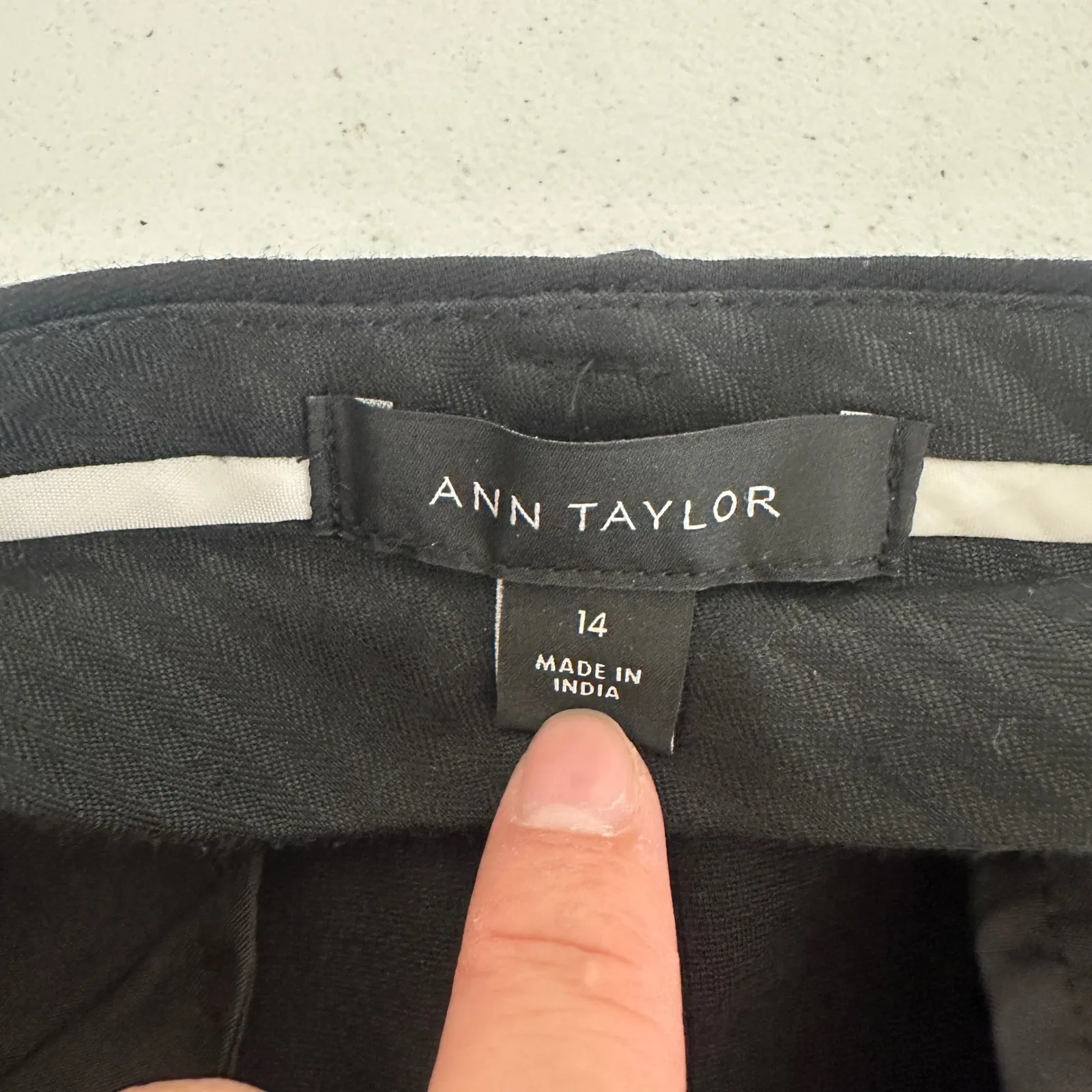 Ann‎ Taylor Women's Black Career Dress Pants Trouser Size 14 Casual Classic - Image 9